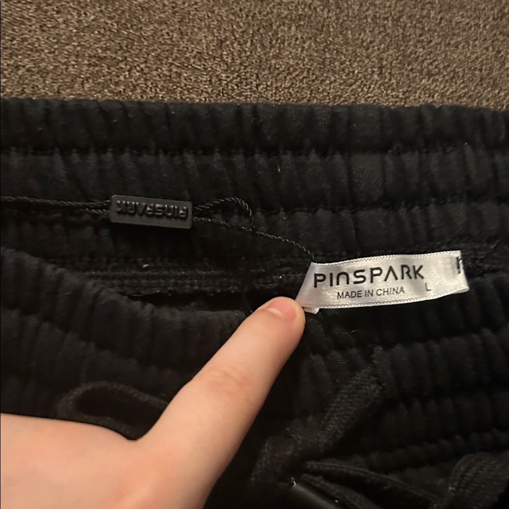 Pinspark Black Joggers Size Large